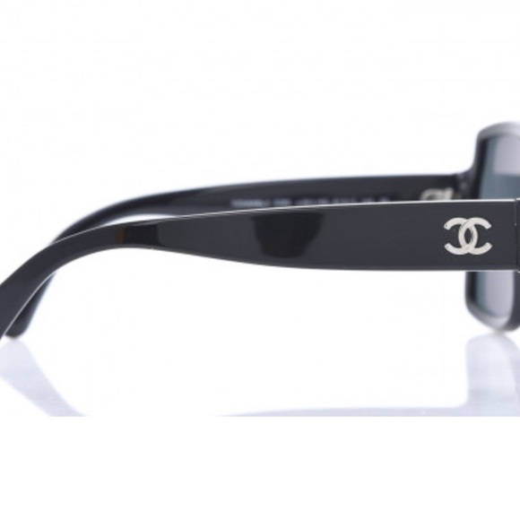 CHANEL Acetate Square CC Sunglasses 5385-A in Black​ - Picture 10 of 13